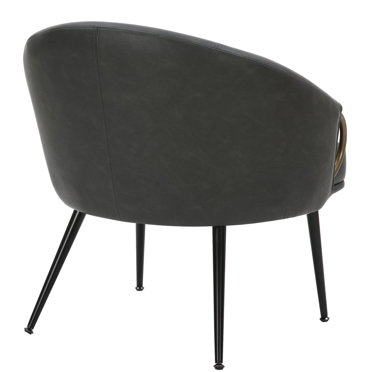 Zita Accent Chair – Vintage Charcoal and Black and Aged Gold – 3