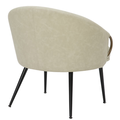 Zita Accent Chair – Vintage Ivory and Black and Aged Gold – 3