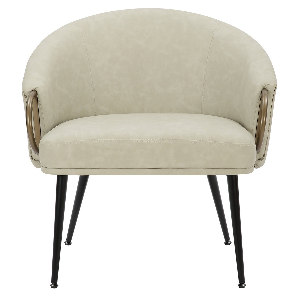 Zita Accent Chair – Vintage Ivory and Black and Aged Gold – 5