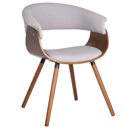 Holt Accent Chair in Grey and Walnut