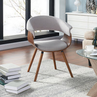 Holt Accent Chair in Grey and Walnut