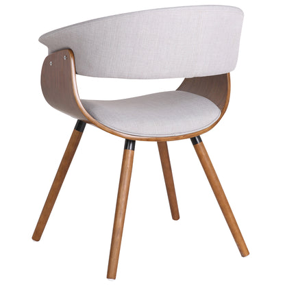 Holt Accent Chair in Grey and Walnut