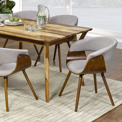 Holt Accent Chair in Grey and Walnut