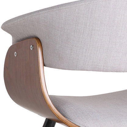 Holt Accent Chair in Grey and Walnut