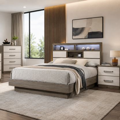 Vini Bedroom Set - Coffe Grey
