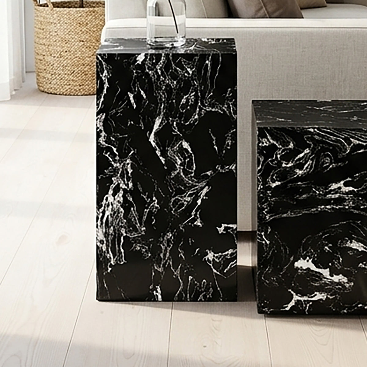 Artemis Tall Accent Table in Napoleon Black