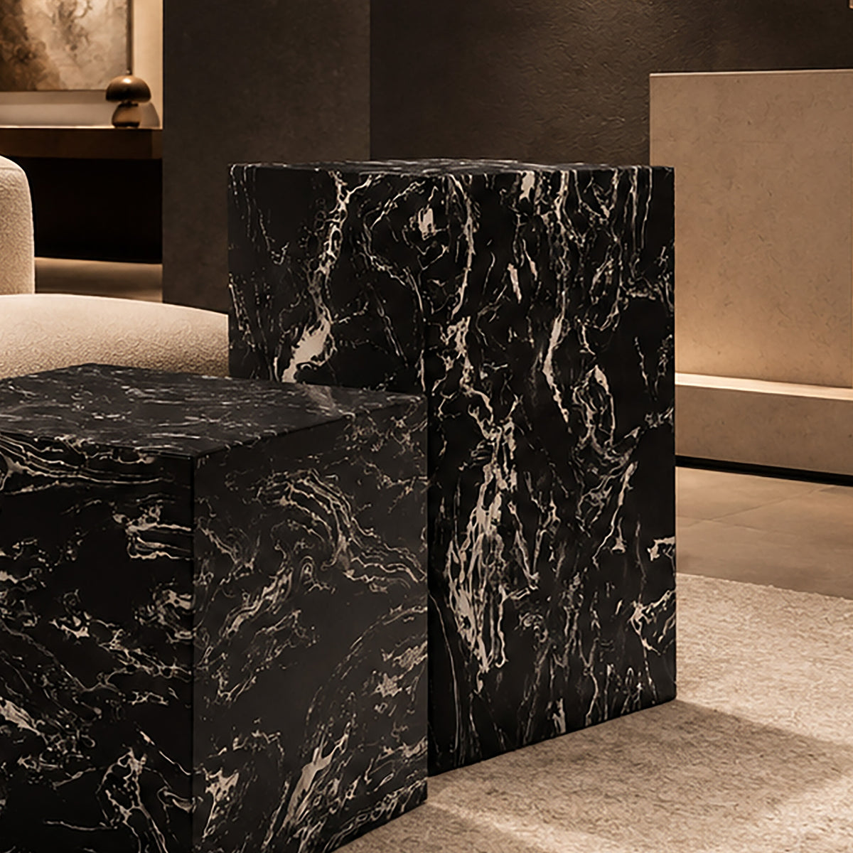 Artemis Tall Accent Table in Napoleon Black