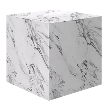 Artemis Square Accent Table in Bulgari White