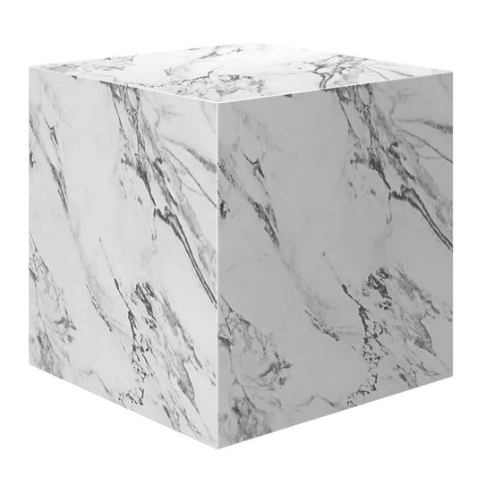 Artemis Square Accent Table in Bulgari White