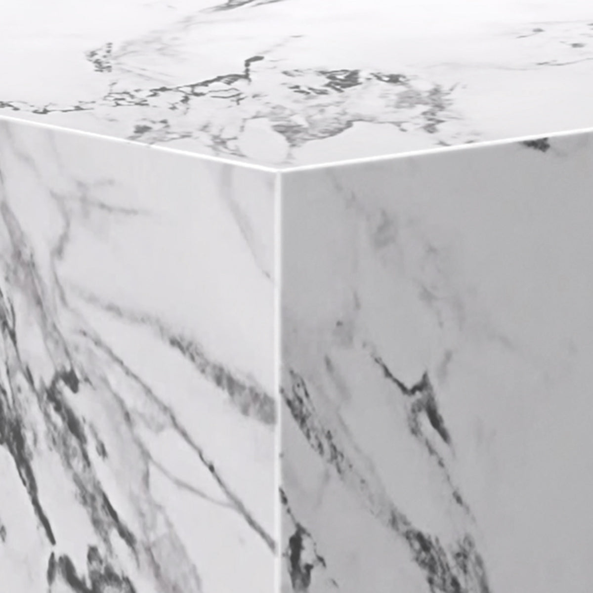 Artemis Square Accent Table in Bulgari White