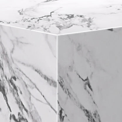 Artemis Square Accent Table in Bulgari White