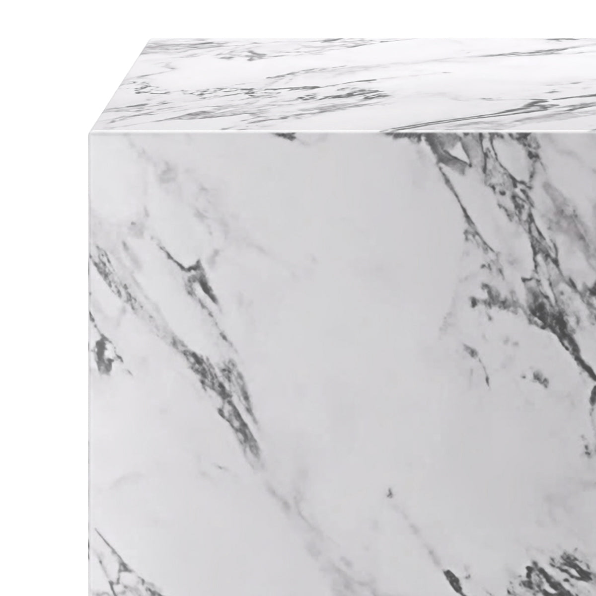 Artemis Square Accent Table in Bulgari White
