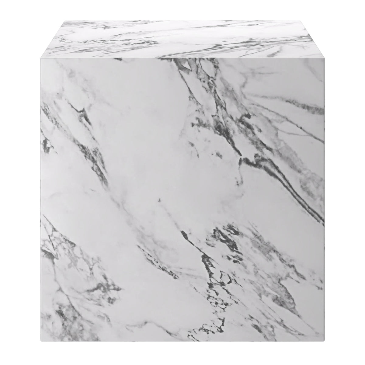 Artemis Square Accent Table in Bulgari White