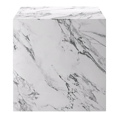Artemis Square Accent Table in Bulgari White