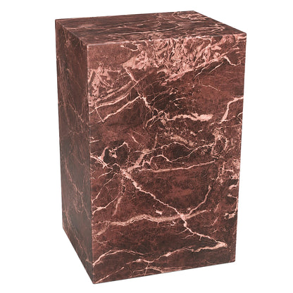 Artemis Tall Accent Table in Red Levanto