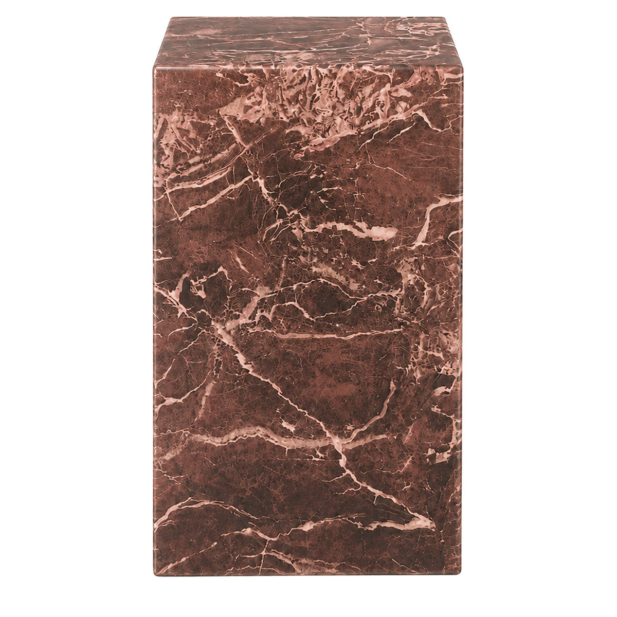 Artemis Tall Accent Table in Red Levanto