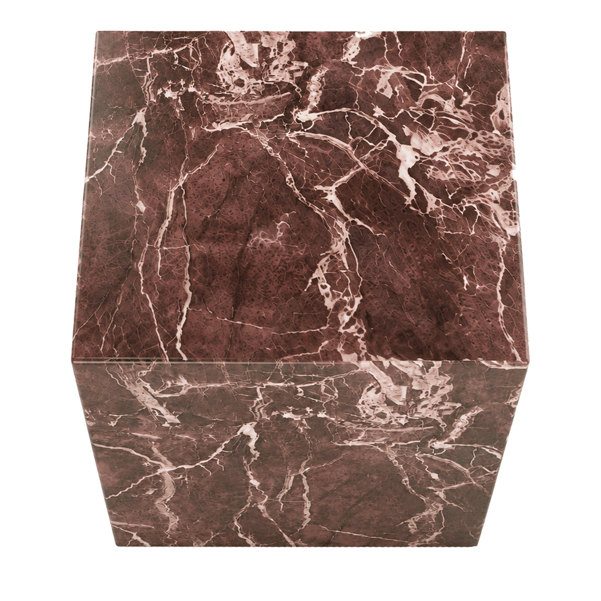 Artemis Tall Accent Table in Red Levanto