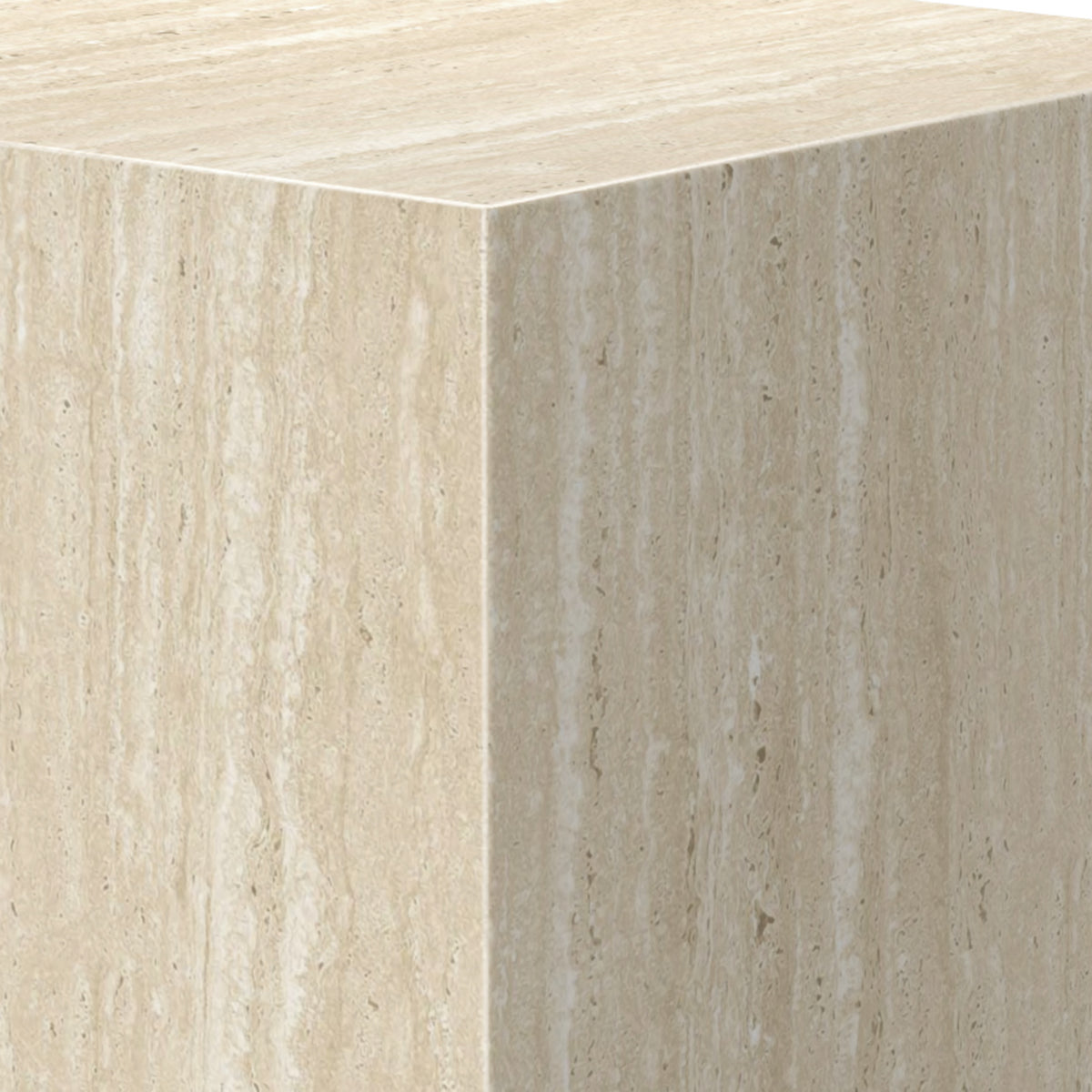 Artemis Square Accent Table in Travertine