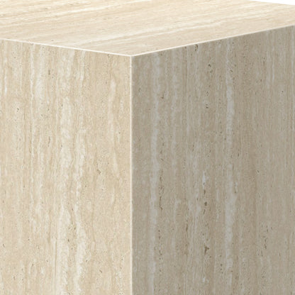 Artemis Square Accent Table in Travertine