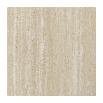 Artemis Square Accent Table in Travertine