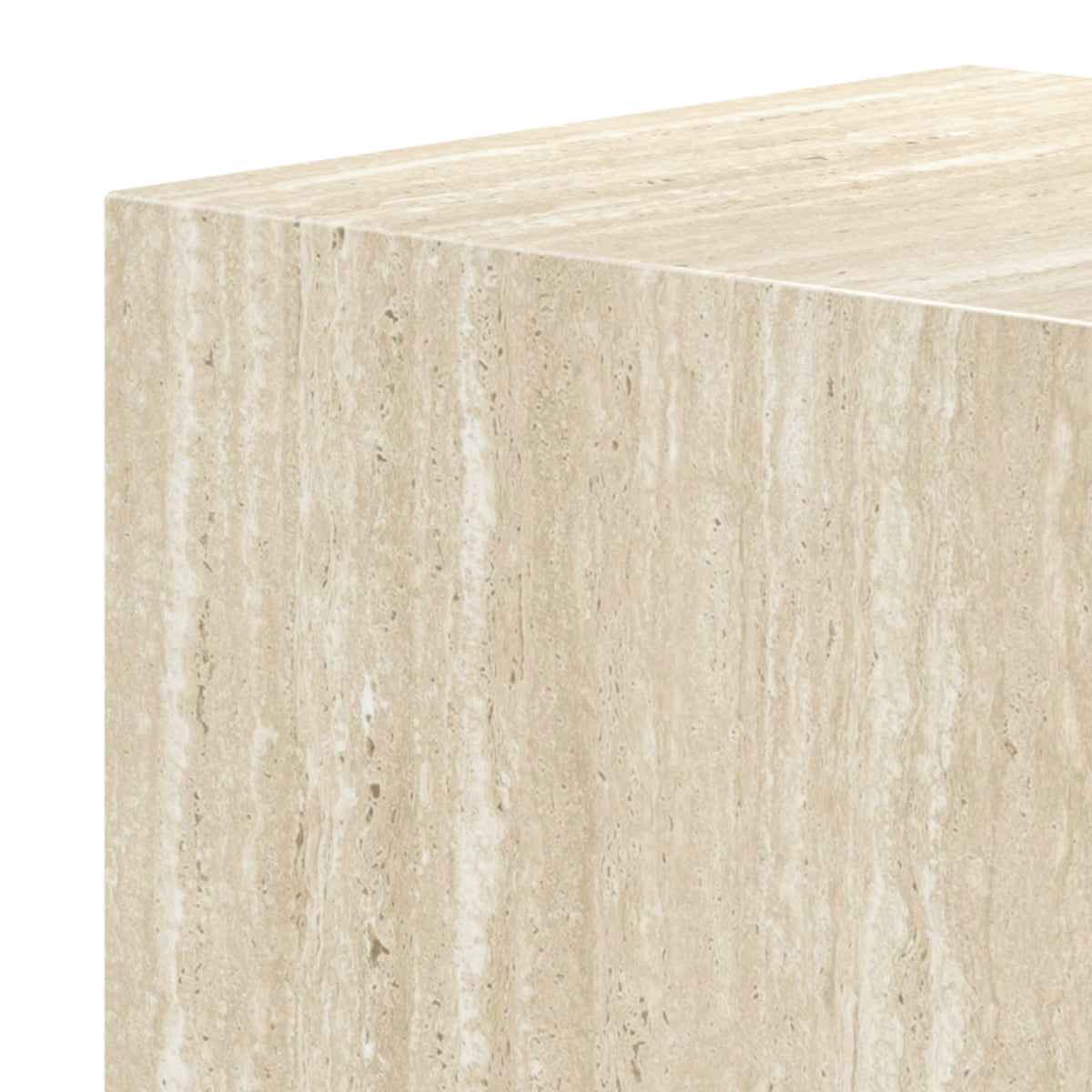 Artemis Square Accent Table in Travertine