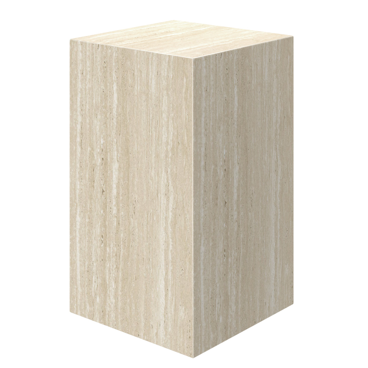 Artemis Tall Accent Table – Travertine – 1