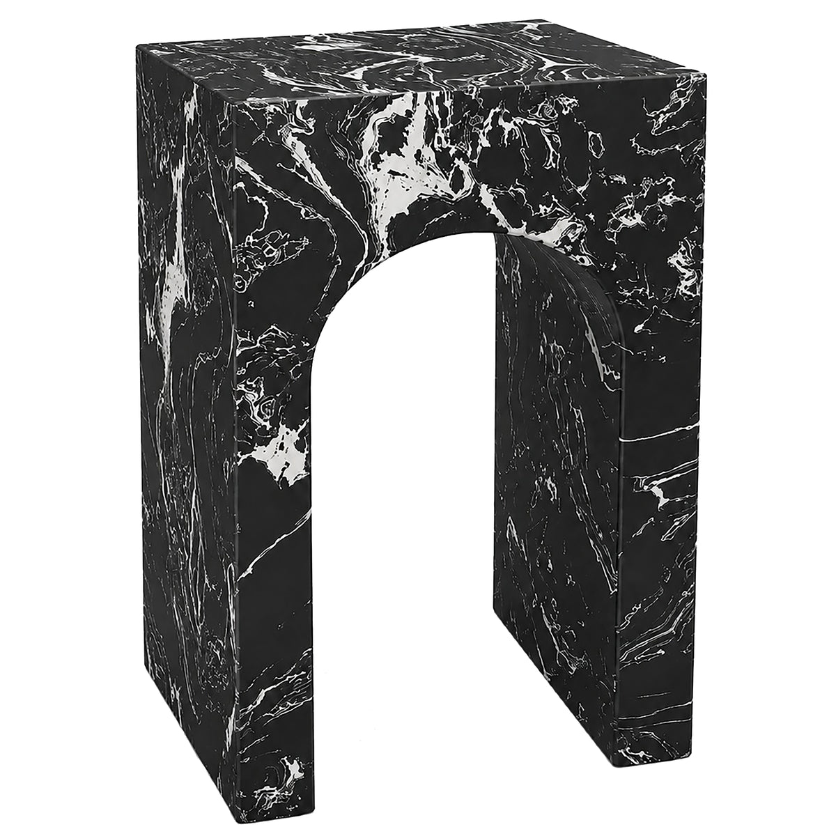 Atticus Square Accent Table in Napoleon Black