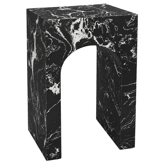 Atticus Square Accent Table in Napoleon Black