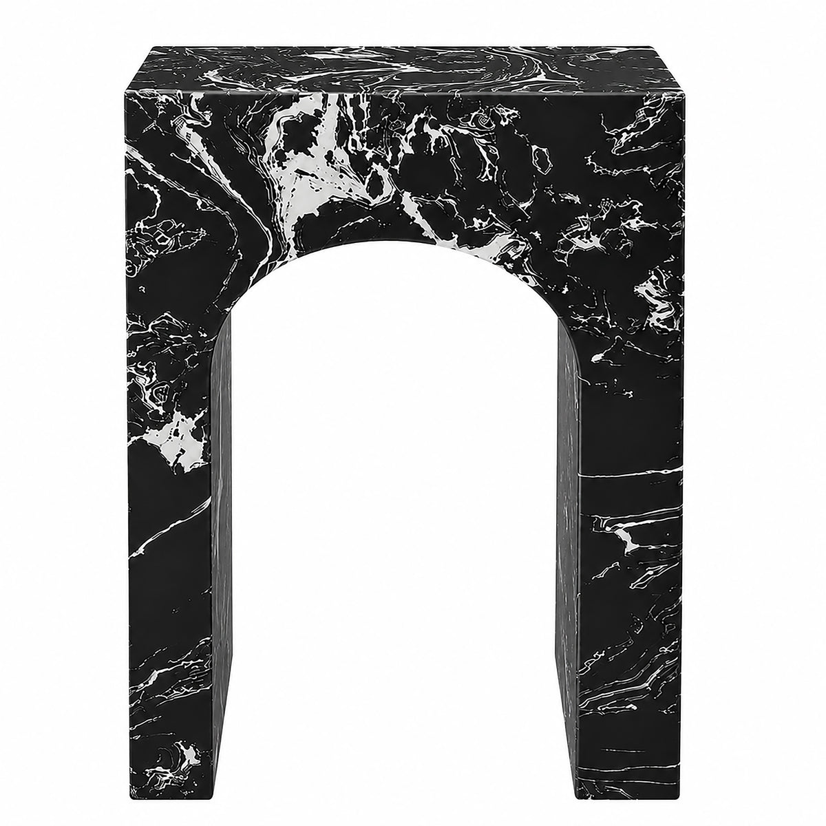 Atticus Square Accent Table in Napoleon Black