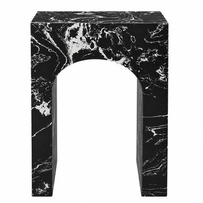 Atticus Square Accent Table in Napoleon Black