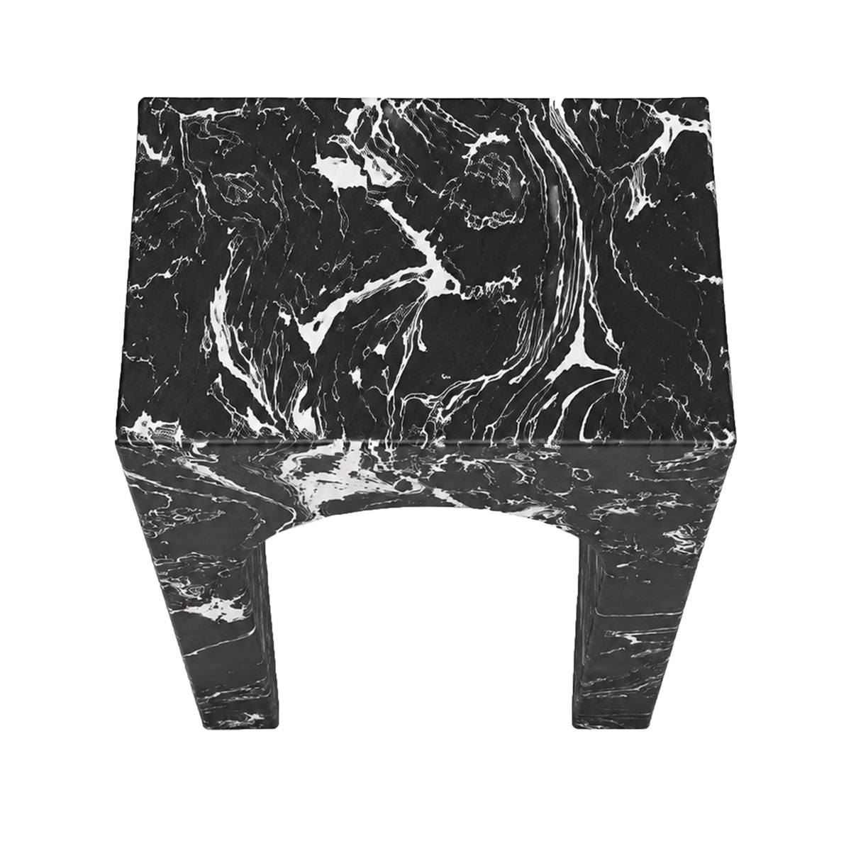 Atticus Square Accent Table in Napoleon Black