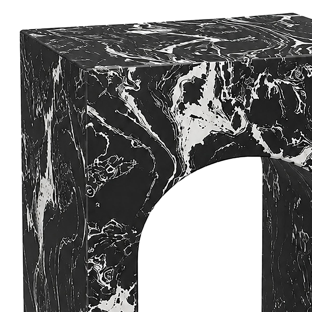 Atticus Square Accent Table in Napoleon Black