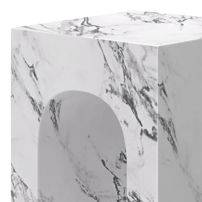 Atticus Square Accent Table – Bulgari White – 3