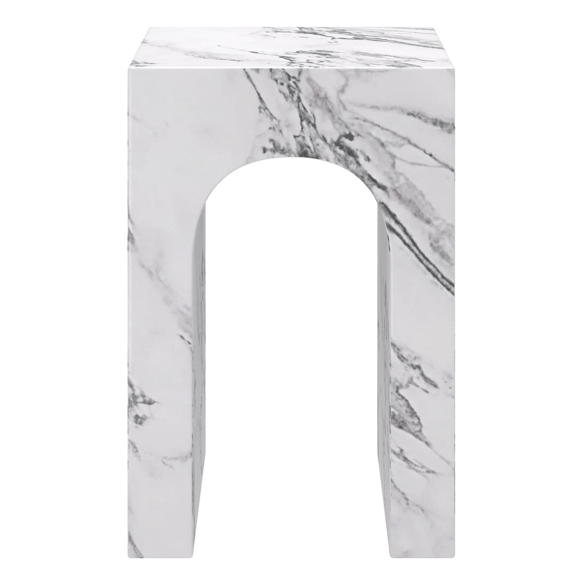 Atticus Square Accent Table – Bulgari White – 5