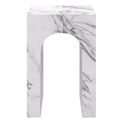 Atticus Square Accent Table – Bulgari White – 5
