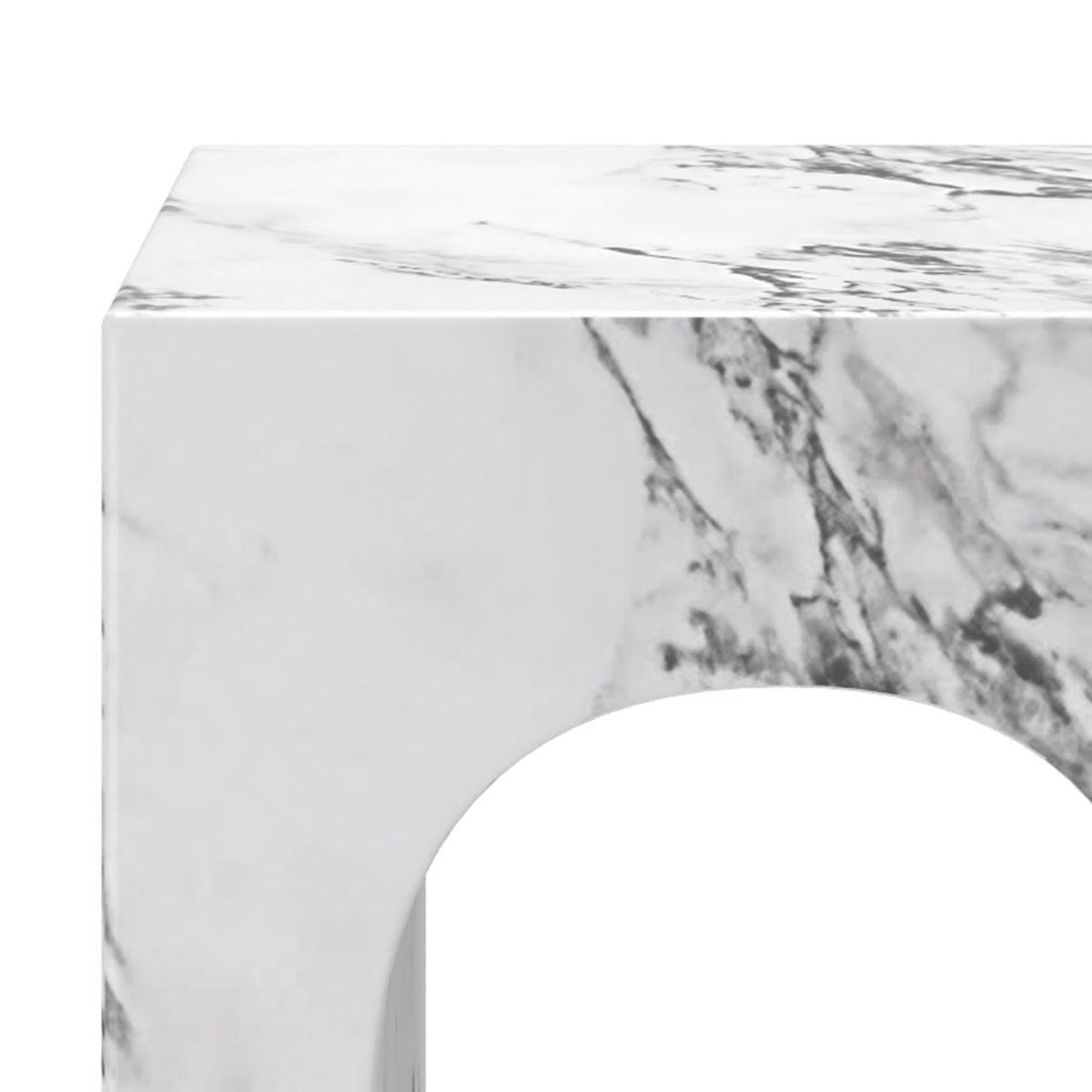 Atticus Square Accent Table – Bulgari White – 7