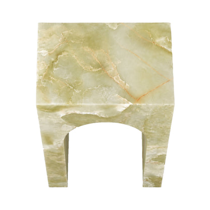 Atticus Square Accent Table in Jade Onyx