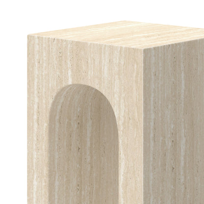 Atticus Square Accent Table – Travertine – 3
