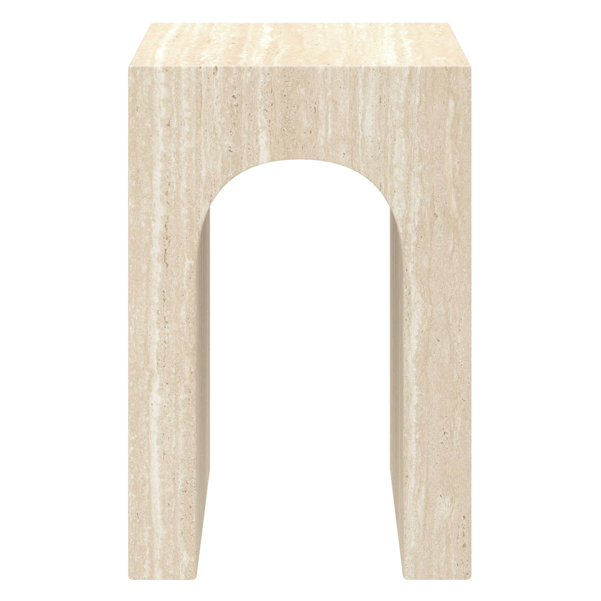 Atticus Square Accent Table – Travertine – 5