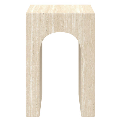Atticus Square Accent Table – Travertine – 5