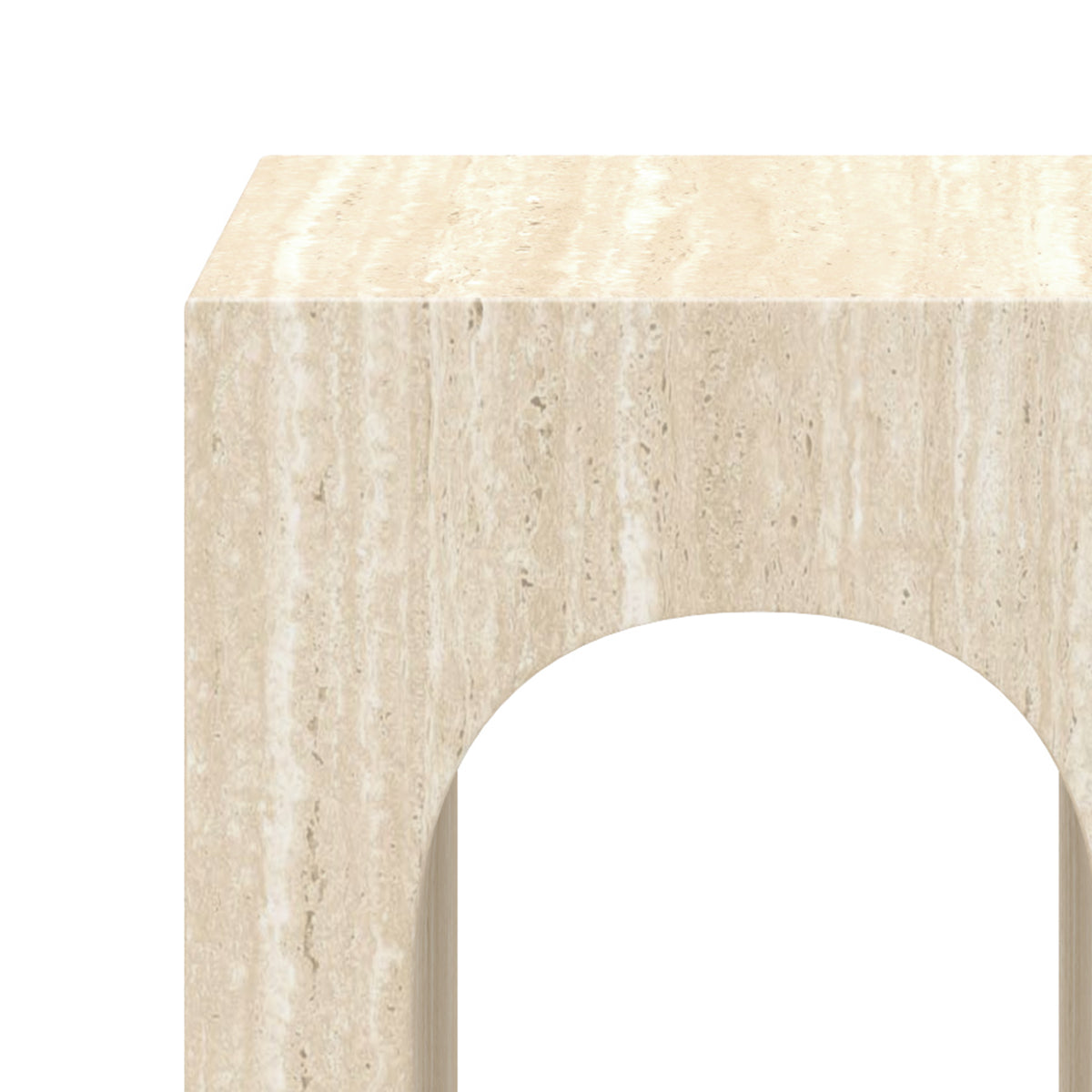 Atticus Square Accent Table – Travertine – 7