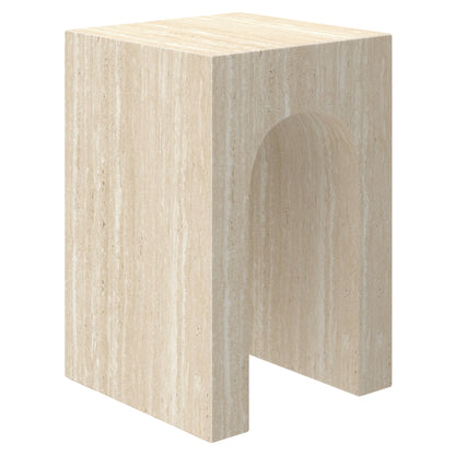 Atticus Square Accent Table – Travertine – 1