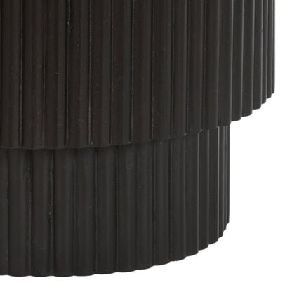 Reyna Round Accent Table with Storage – Black and White – 7