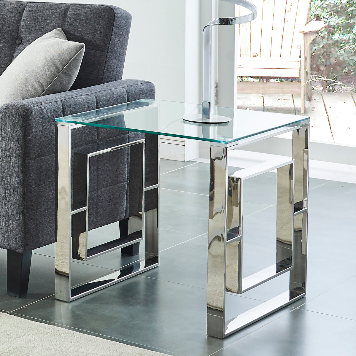 Eros Accent Table – Silver – 2