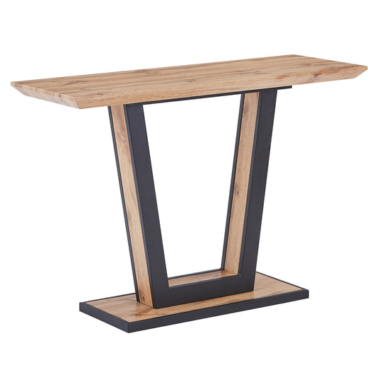Forna Console Table, 43.5" in Natural and Black