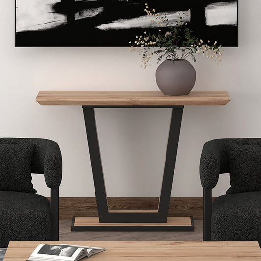 Forna Console Table, 43.5" in Natural and Black