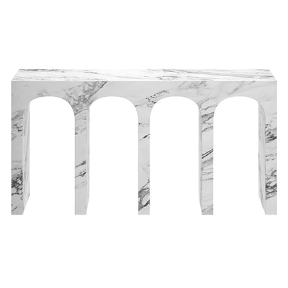Atticus Console Table, 59" – Bulgari White – 5