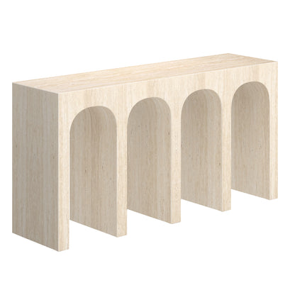 Atticus Console Table, 59" – Travertine – 1