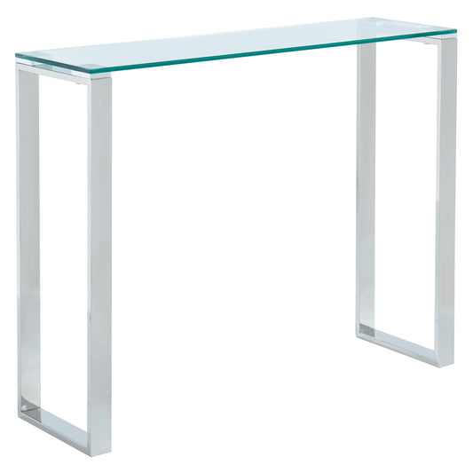 Zevon Console and Desk, 39.5" in Silver