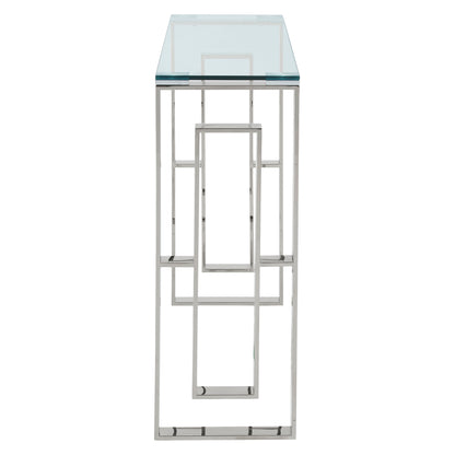 Eros Console and Desk, 39.5" – Silver – 3